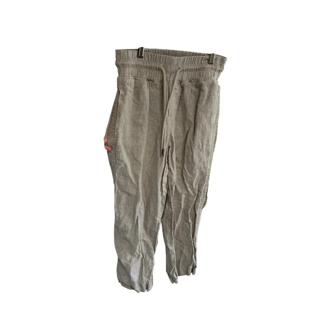 Quince Women XS Flax Stretchy Athletic Jogger Pants European Linen